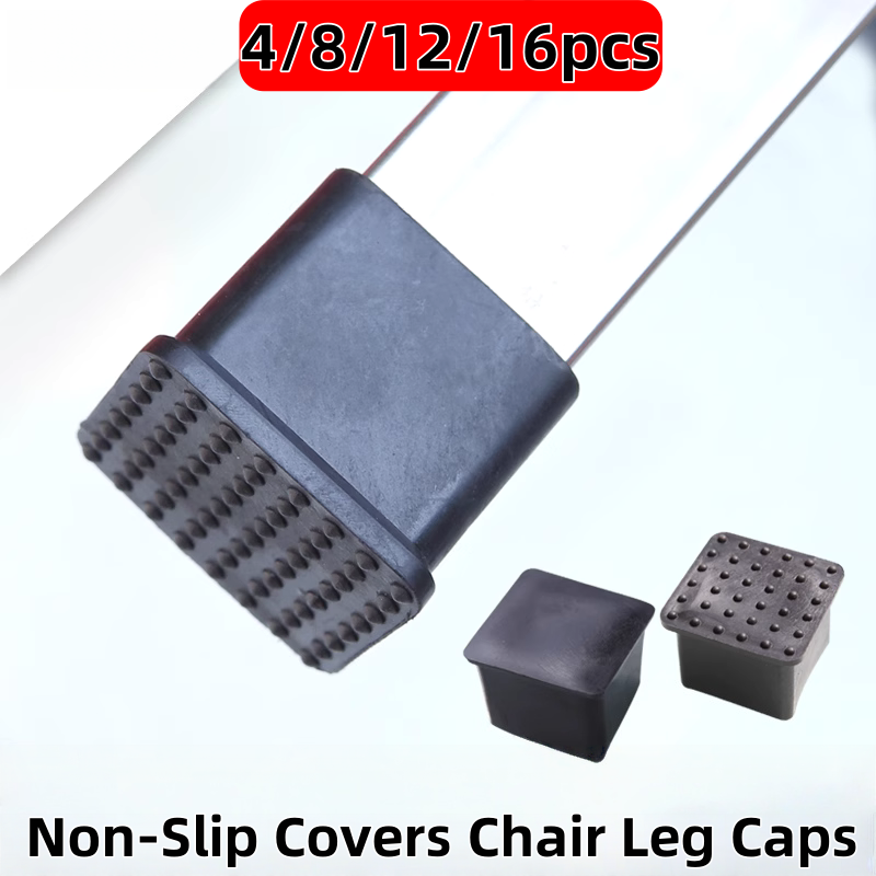 Furniture Hardware Feet - 4-16 個ノンスリップ椅子脚キャップゴム正方形床テーブル足カバー靴下パイププラグ家具レベリングフィート床プロテクター