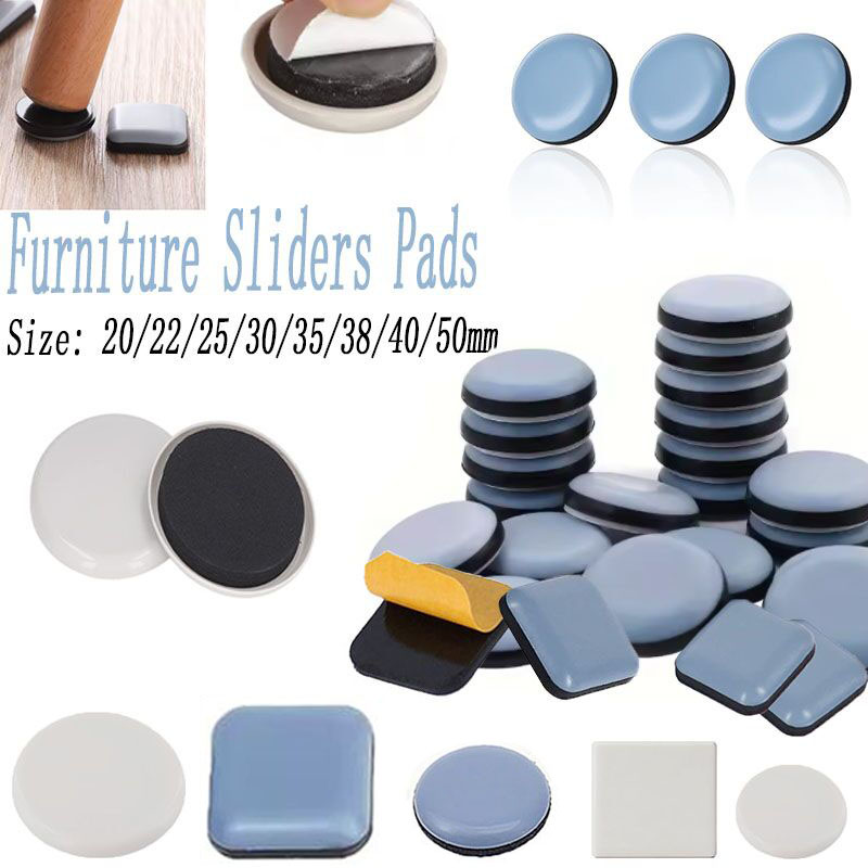 Furniture Hardware Feet - 24/16/8/4個入り 自己粘着式家具スライダーパッド、厚い椅子脚用床保護パッド、椅子テーブル用傷防止カーペットグライダー