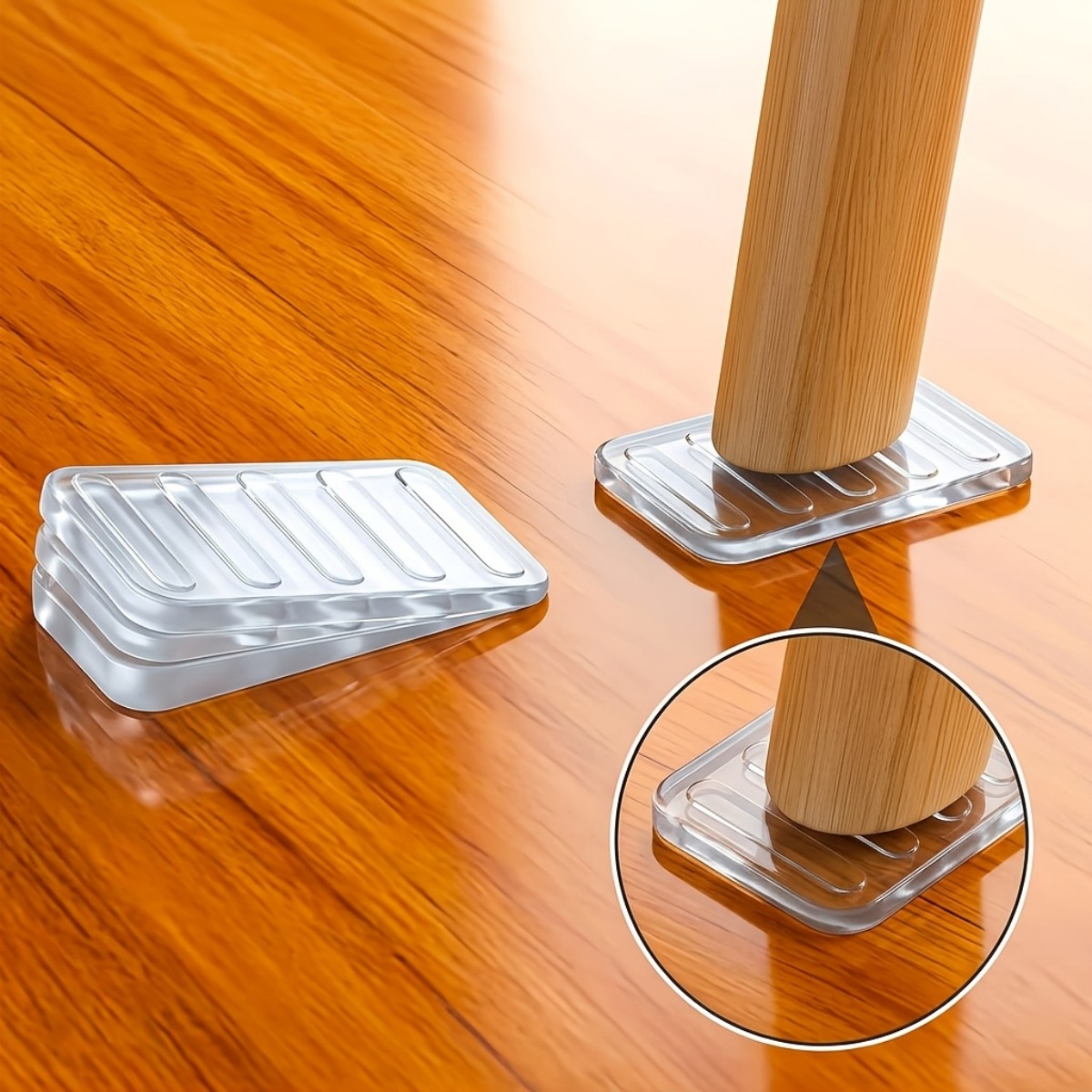 8個入り調整可能なテーブル脚用バランスパッド、凹凸のある床に - Furniture Hardware Feet のレビューと価格