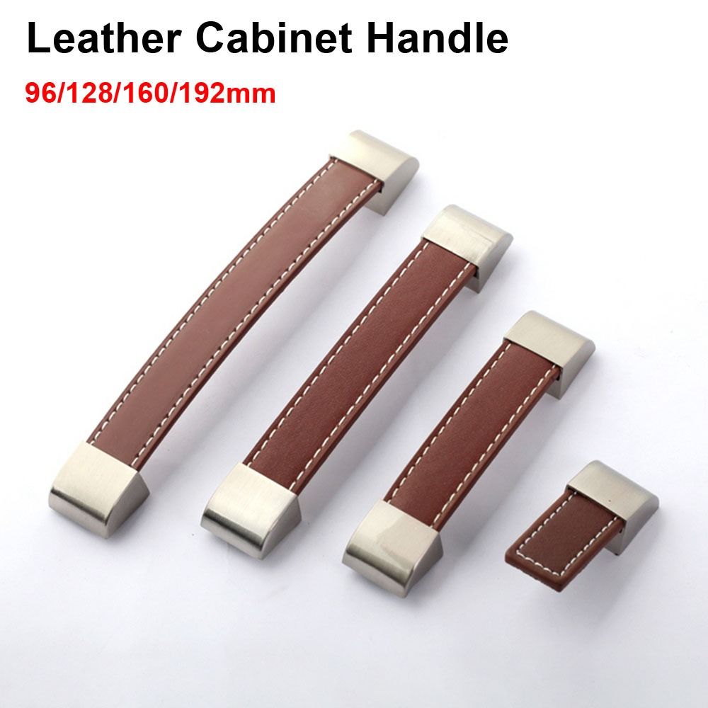 1個入りブラウンソフトレザーキャビネットハンドル亜鉛合金製シ - Furniture Hardware In China のレビューと価格