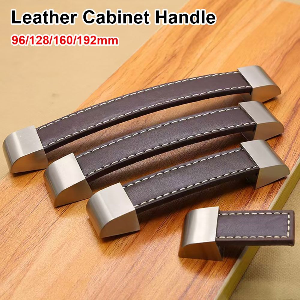 1個入りブラウンソフトレザーキャビネットハンドル亜鉛合金製シ - Furniture Hardware In China のレビューと価格