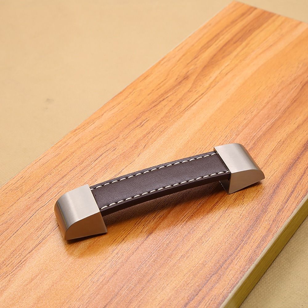 1個入りブラウンソフトレザーキャビネットハンドル亜鉛合金製シ - Furniture Hardware In China のレビューと価格